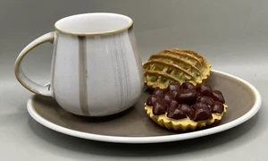1 X DENBY TRUFFLE BARREL MUG ( LAYERS ) & TRAY ( SAUCER / PLATE ) 4 SETS AVAIL - Picture 1 of 16