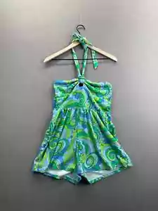 Wild Fable Womens Green Romper Floral Sleeveless Size Medium - Picture 1 of 4