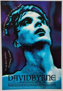 Póster de concierto de David Byrne 1994 BGP-97 Warfield - Imagen 1 de 1