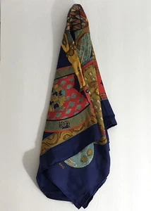 Hermes Paris Art des Steppes 100% Silk Red Scarf - Picture 1 of 7