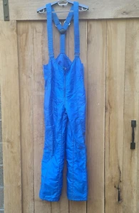 Vintage Jean Claude Killy Mens 28 Red Blue Snow Pants Ski Bib Overalls GUC - Foto 1 di 13