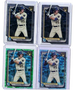 Cooper Pratt 2024 1st Bowman Chrome Lunar Glow/Mojo/Base 4-RC Lot BCP-137 - Bild 1 von 1