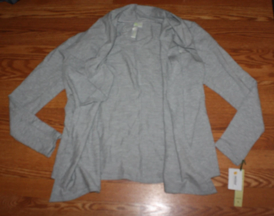 Nuevo con etiquetas Cárdigan Suéter Gris Jaspeado TÉ VERDE Para Mujer Talla L Grande Foto 1 de 1