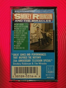Smokey Robinson And The Miracles Motown 25th Anniversary TV Cassette Tape 1983 - Picture 1 of 3