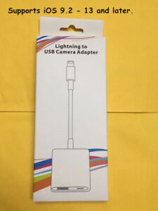 Lightning to USB Camera Adapter for iPhone iPad HiFi MIDI Keyboard Piano Audio