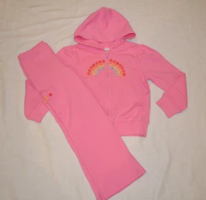 Gymboree SPRING RAINBOW Pink Hoodie & Pants Set NWT 7 - Picture 1 of 5