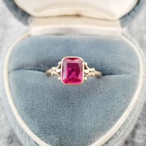 2.35 Ct Ruby Bezel Ring 10k Solid Yellow Gold - Picture 1 of 6