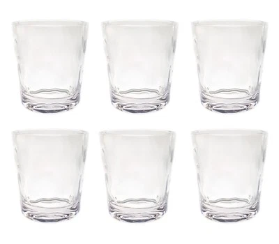 QG 14 oz Clear Acrylic Plastic Wine Rocks Glass Water Juice Cup Tumbler Set of 6 - Image 1 of 3