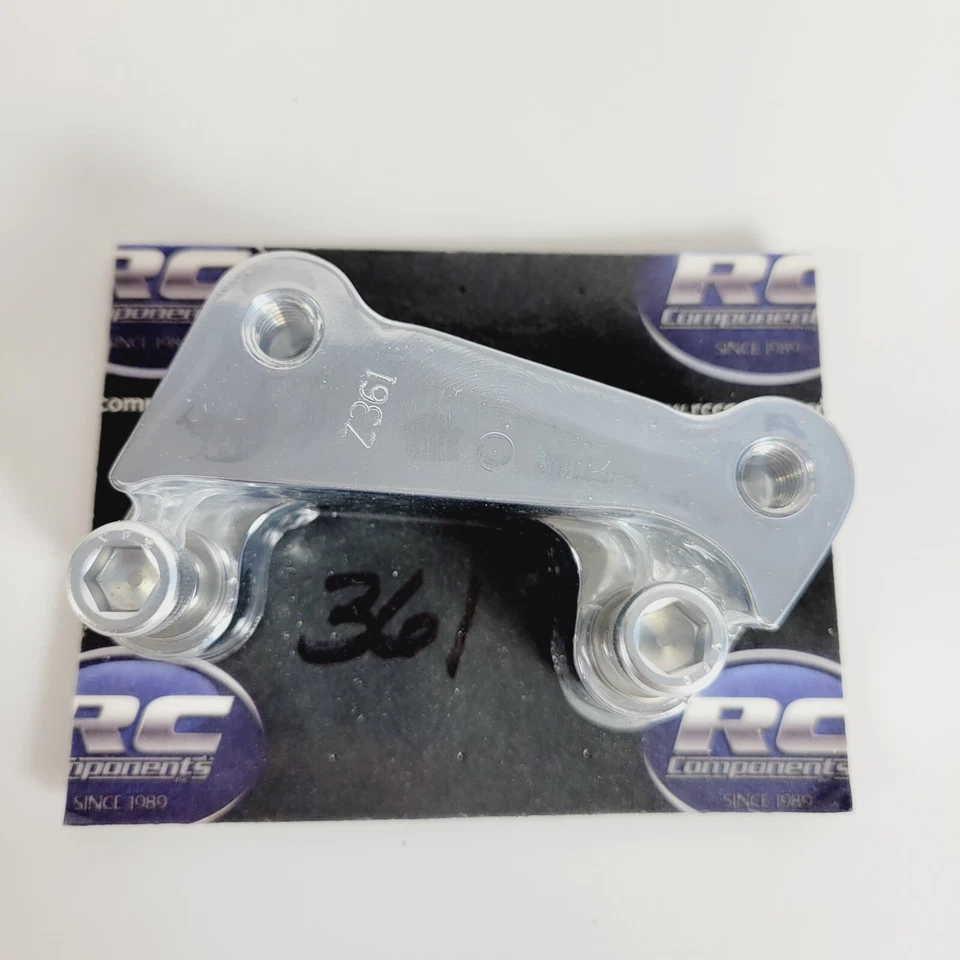 RC Components Caliper Mount - Front Left - Chrome - 13" Harley Touring 2000-2007 - Image 1 of 4