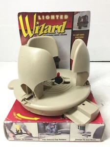 1999 Lighted Wizard Adjustable Cup Drink Holder Tan Vehicle Clamp Holds 64 Oz - Picture 1 of 5