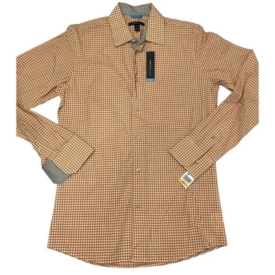 NWT Van Heusen Studio Men's Dress Shirt Slim Fit Long Sleeve Button Checked - Image 1 of 4