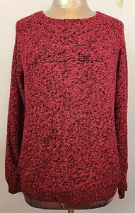 Suéter Studio Works rojo y negro para mujer talla XL pecho 41 manga larga 35673 - Imagen 1 de 7