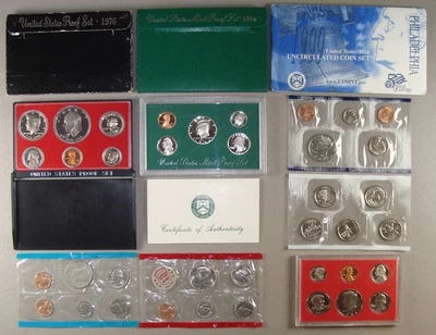 Lot of (5) Different 1971-1999 U.S. Mint Proof & Mint Sets Uncirculated & Proof - Image 1 of 3