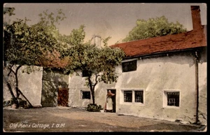 Postcard IOM Isle of Man Old Manx Cottage c1920s Douglas Postmark - Bild 1 von 2