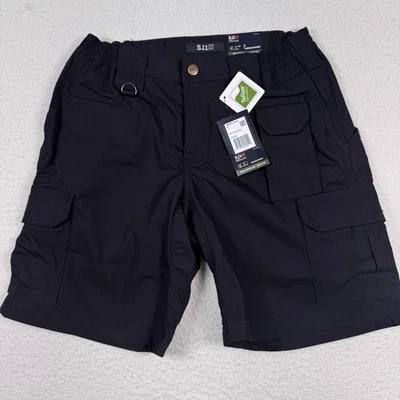 Shorts feminino 5.11 Taclite 6 lona preta cintura elástica carga 9” novo com etiquetas - Imagem 1 de 4