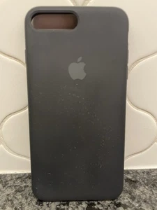 Coque en silicone d'origine Apple iPhone 8 Plus / 7 Plus - Noir. Peu utilisé. - Photo 1 sur 4
