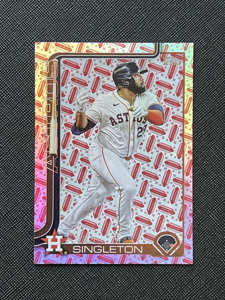 2025 Topps Series 2 Holiday Hot Dog Parallel /99 Jon Singleton #462 Astros Foto 1 de 4