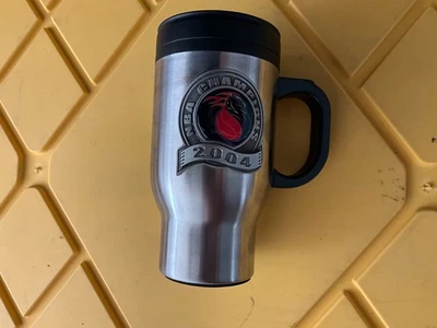 2004 DETROIT PISTONS NBA CHAMPIONS PEWTER LOGO COFFEE MUG Tumbler with Handle - Image 1 of 4