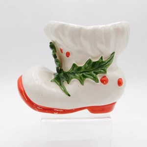 Bota de Navidad Papá Noel Vintage Cerámica Porcelana CMC Japón - Imagen 1 de 12