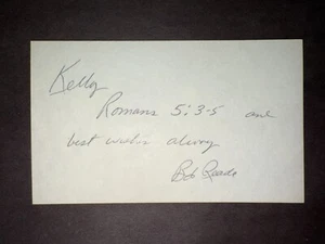 Bob Reade, SIGNED 3x5  Card - College HOF (Augustana College) Died 2020 - Picture 1 of 1