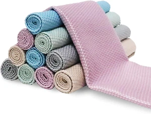 Fish Scale Microfiber Polishing Cleaning Cloth Reusable Microfiber Towels, Lint - Picture 1 of 7