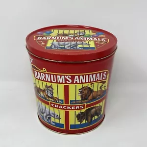 Vintage Tin Cookie Pail Nabisco Barnum’s Animal Crackers - Picture 1 of 8