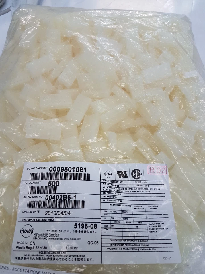 Connettore 3.96mm FEM. VOL. 5195-08 MOLEX - Immagine 1 di 1