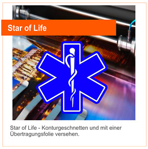 Star of Life, Regular or Reflective Stickers