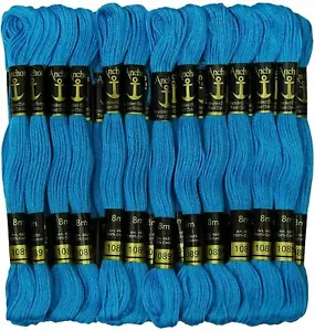 Anchor Threads Cross Stitch Hand Embroidery Stranded Cotton Thread Floss Blue - Picture 1 of 5