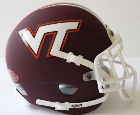 2018 Virginia Tech Hokies Custom Mini Helmet vs UVA Cover