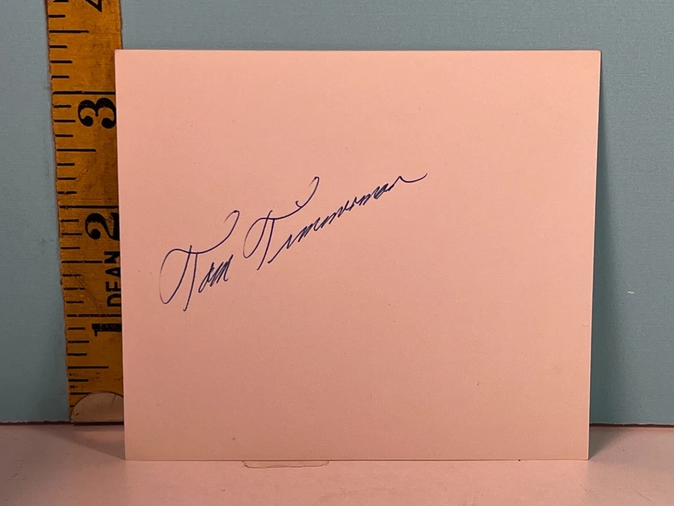 🔥 TOM TIMMERMAN Detroit Tigers Autographed Postcard🔥 - Image 1 of 1