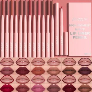 6pcs Velvet Matte Lipstick Pen Nude Brown Lip Liner Pencil Kit Smooth Ros S2T8 - Picture 1 of 20