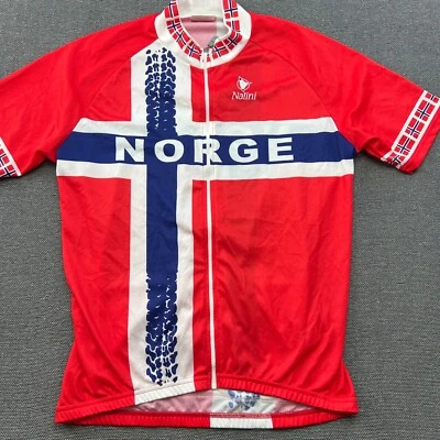 NALINI Norway Team Mens Cycling Jersey Size L XL Flag Full Zip Bicycle - Image 1 of 4
