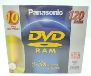 Panasonic DVD Ram, 120 Min 4.7GB 2-3x, 10 Discs, New Sealed - Picture 1 of 3