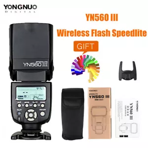 YONGNUO YN560III YN560 III Wireless Flash Speedlite Flashlight For Camera DSLR - Picture 1 of 6