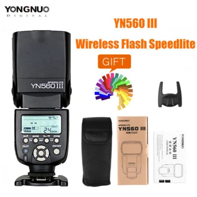 YONGNUO YN560III YN560 III Wireless Flash Speedlite Flashlight For Camera DSLR - Image 1 of 4