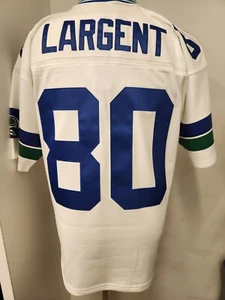 Maglietta Mitchell & Ness NFL 1985 Seattle Seahawks Legacy Bianca - Steve Largent - Foto 1 di 3