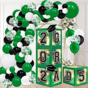 Green Graduation Decorations 2025 Honeycomb Centerpieces, 10Pcs Class of 2025 Gr - Picture 1 of 12