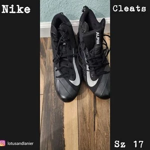Nike Alpha Menace Pro Mid TD Fußballschuhe schwarz/silber Gr. 17 neu ohne Etikett - Bild 1 von 6