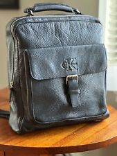 Vintage 80's Calvin Klein leather backpack with laptop sleeve - excellent cond