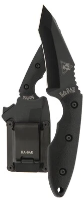 Ka-Bar TDI Hinderer Hell Fire Black 1095 Cro-Van Steel Tanto Fixed Knife 2486 - Image 1 of 2