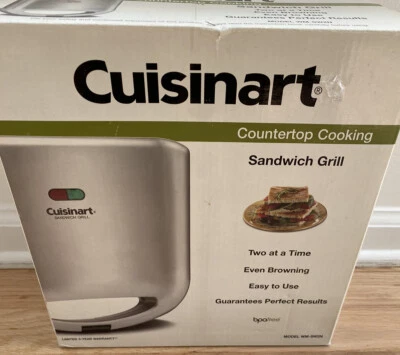 Parrilla sándwich eléctrica Cuisinart WM-SW2N - plateada Foto 1 de 4