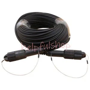 100M Outdoor LC MM Fiber Optic Patch Cord Waterproof 4 cores Armored TPU Cable - Photo 1/4