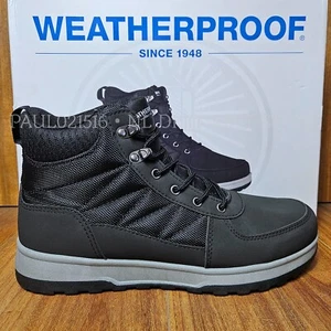 Botas con cordones frías Stoll impermeables para hombre ~ negras - Imagen 1 de 5