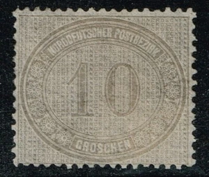 North German Confederation Scott#25 unused OG HR VG/F - Picture 1 of 2
