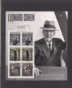 Canada #3195 used sheet Vf leonard Cohen - Picture 1 of 1