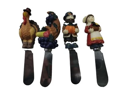 Cuchillo de gelatina de queso americano peregrino de acción de gracias esparcidor de mantequilla calabaza de colección Foto 1 de 4