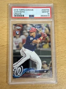 2018 Topps Chrome Update #HMT55 Juan Soto RC Rookie PSA 10 Gem Mint - Picture 1 of 2