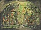 ARTIST JOHN PIPER PICTURE VEZELAY TYMPANUM (ABBEY) FRANCE SMALLER MOUNTED PRINT
