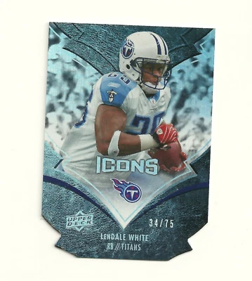 2008 Upper Deck Icons Gold Die Cut #96 LenDale White /75 Titans USC Trojans - Image 1 of 2